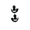 Picture of The Rifles Collar Badges - Black Bugles - Pair - Tudor Crown