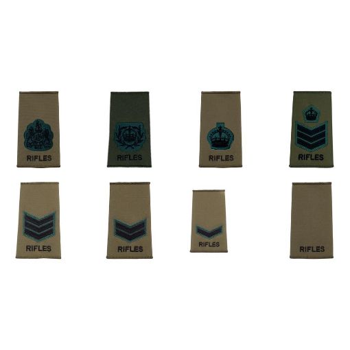 Picture of The Rifles Rank Slides - Olive - O/R's and NCO's