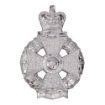 Picture of Rifles - Cross Belt Badge & Back Plate - Officers' & WOs' - Silver Plate