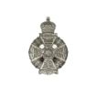 Picture of The Rifles Cross Belt Badge & Back Plate - Officers' & WOs' - Silver Plate - Burnished - Tudor Crown