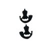 Picture of The Rifles Collar Badges - Black Bugles - Pair - Tudor Crown